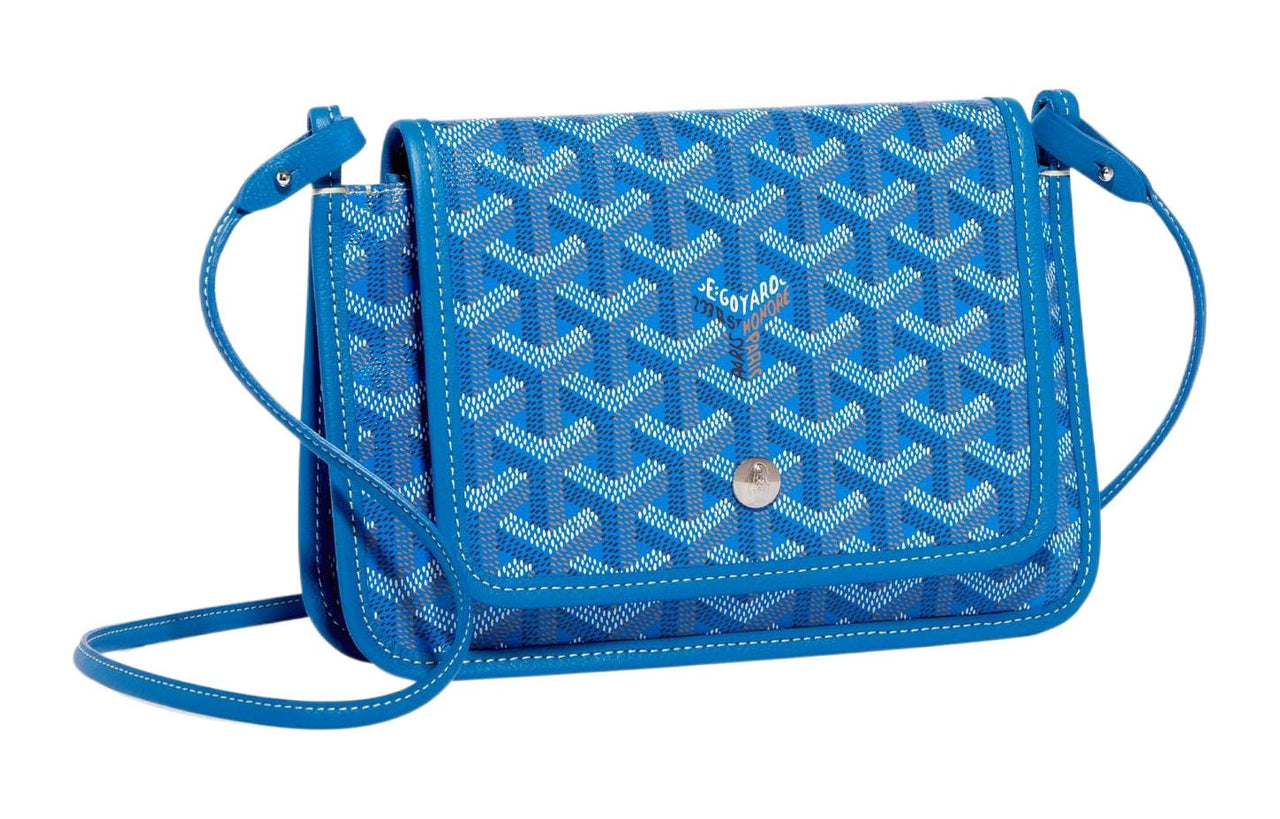 GOYARD Plumet Canvas With Leather Envelope Bag Shoulder Bags Unisex Blue/Navy Blue Small Heart