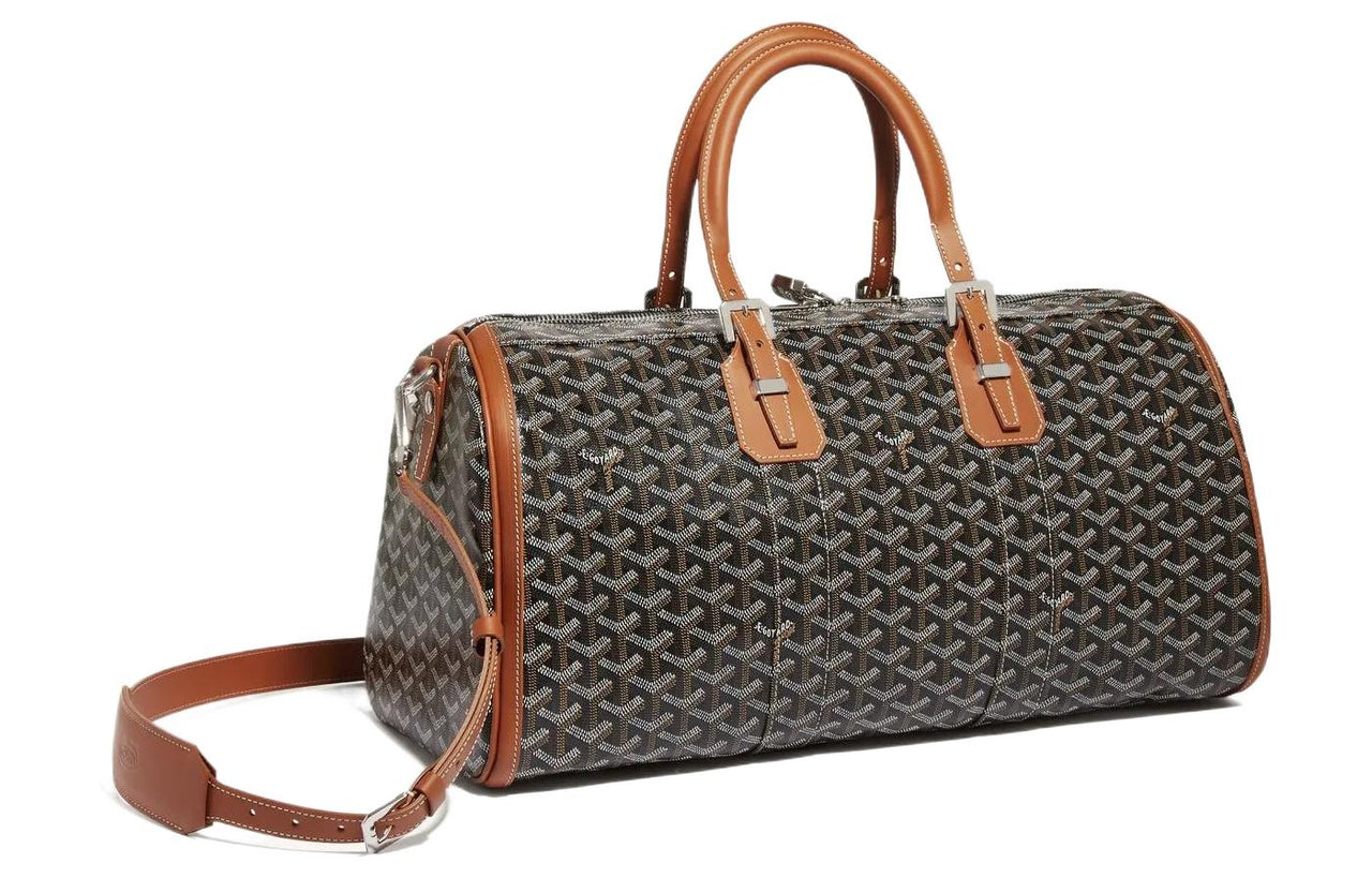 GOYARD Cow Leather Bag Straps Medium Size Unisex Brown