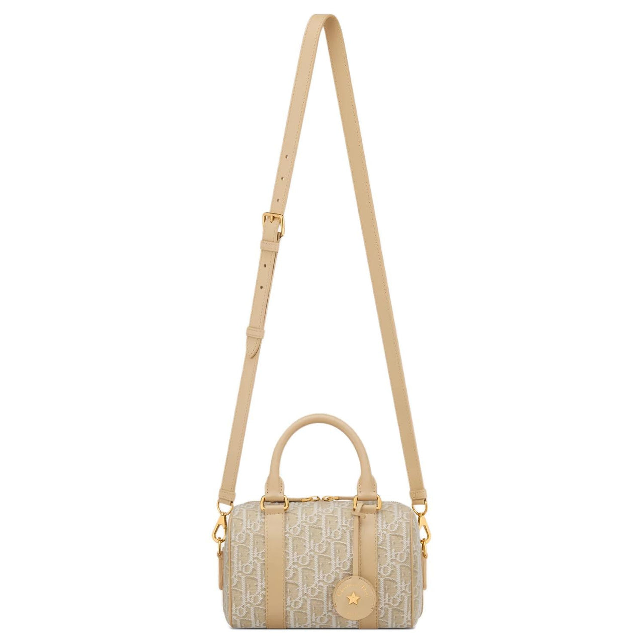 DIOR Groove Cotton Shoulder Bag Crossbody Bag Handbag Women's Natural