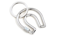 HERMES Keychain Unisex Silver/Sky Blue