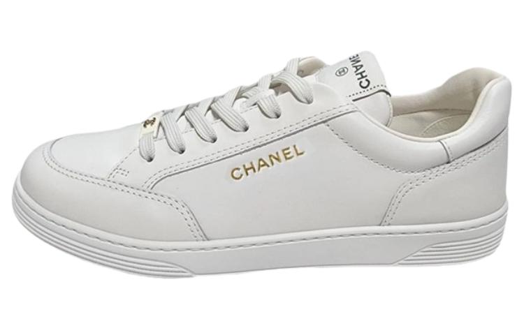 CHANEL Low-Top Skateboard Shoes Men's White