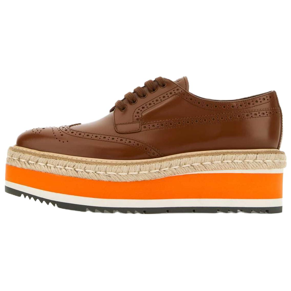 PRADA Casual Single Shoes 6cm Women's Brown