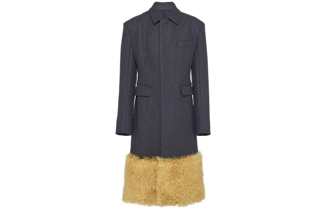 PRADA Coats Men Coal Gray