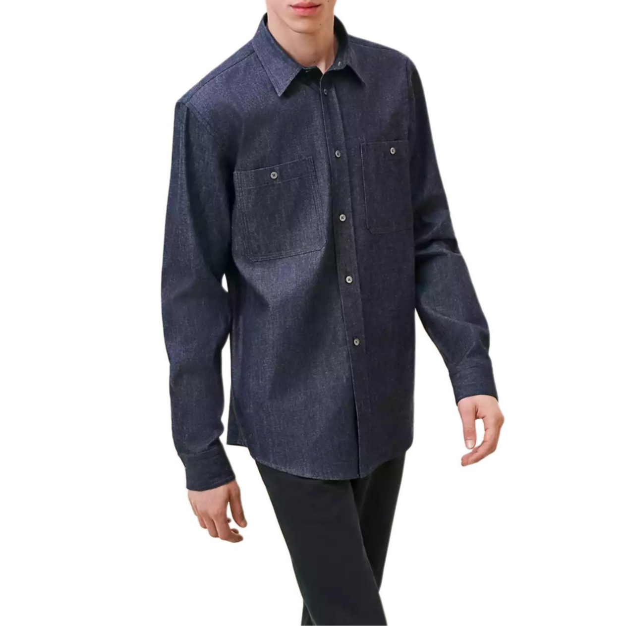 HERMES Shirts Men Indigo