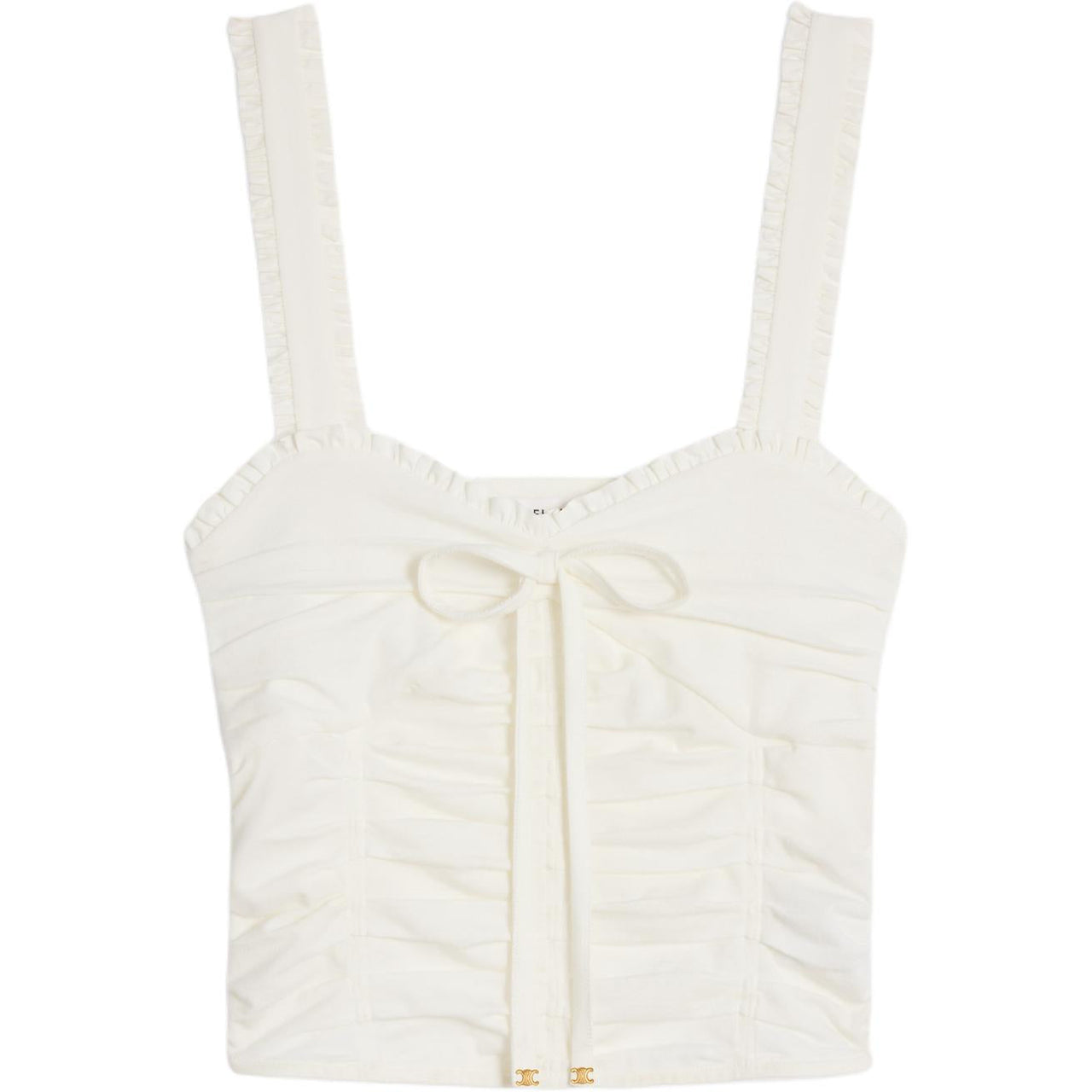 CELINE Gathered Cropped Top