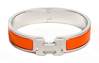 HERMES Bracelet Narrow Clic Clac H Enamel Pm Silver tone