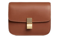CELINE Classic Bo Cow Leather Crossbody Bags Shoulder Bags Women's Candy Color & Tawny