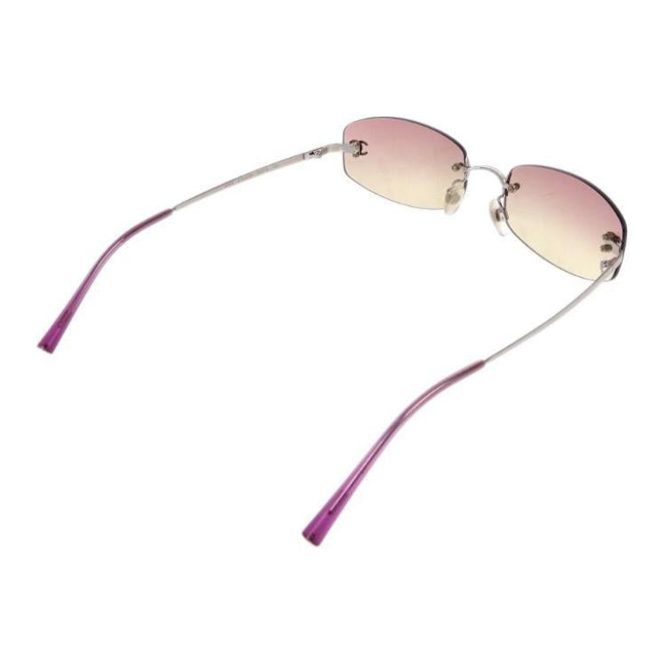 CHANEL 1990-2000 Logo Rectangle-framed Sunglasses