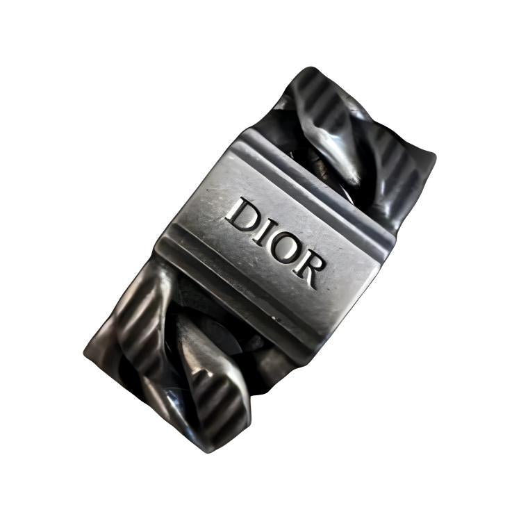 DIOR Sterling Silver Rings Men's Silver