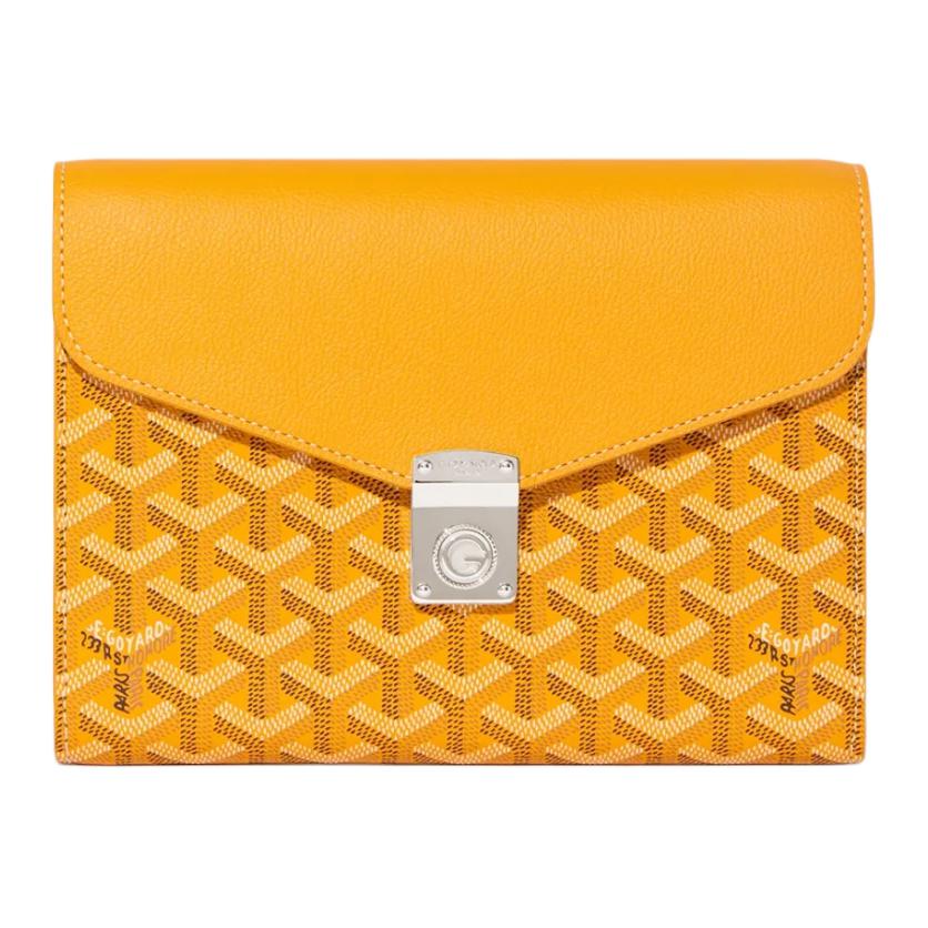 GOYARD Canvas With Calfskin Shoulder Bag Crossbody Bag Unisex Yellow