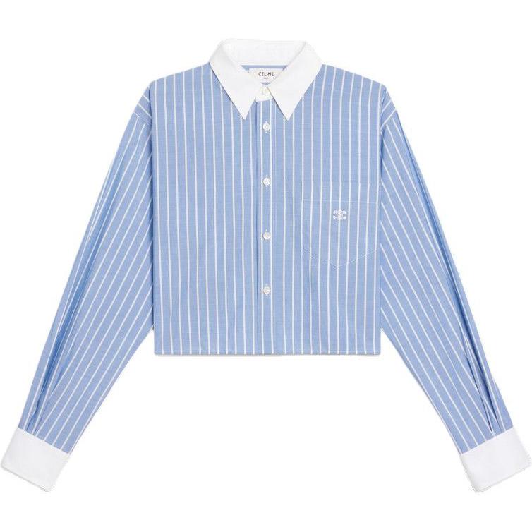 CELINE Crop Tops Women's Blue