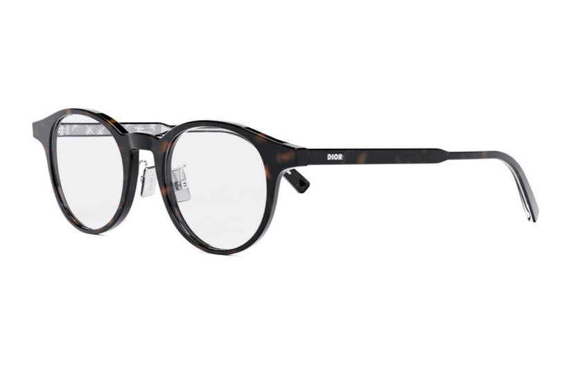 DIOR Acetate Oval Eyeglass Frames Men's Black