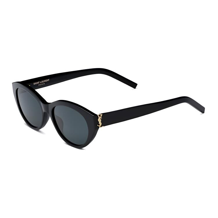 SAINT LAURENT Plastic Acetate Oval Sunglasses Women's Black
