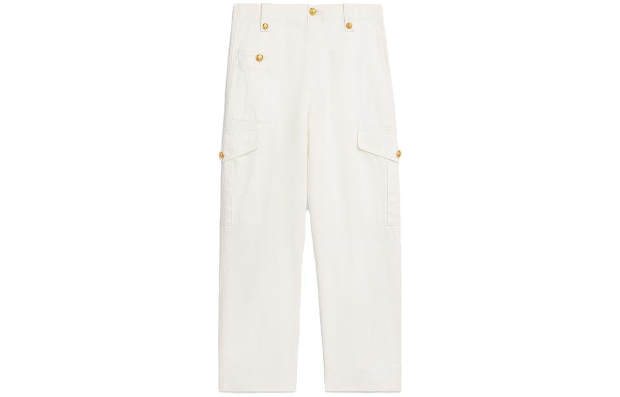 CELINE Cargo Pants Women's Ecru