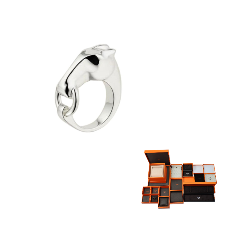 HERMES 925 Sterling Silver Rings Women's Silver