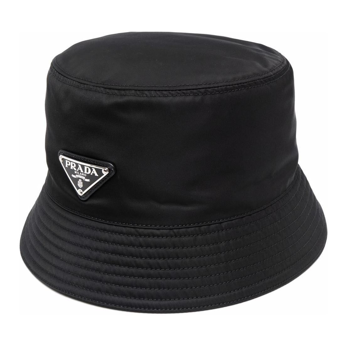 PRADA Cotton Bucket Hats Men's Black