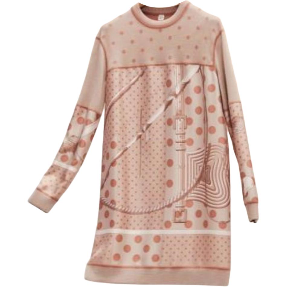 HERMES Long-Sleeved Dresses Women's Beige