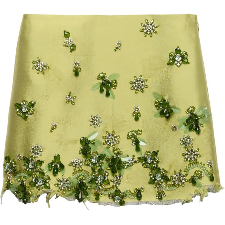 PRADA Casual Short Skirts Women's Fern Green