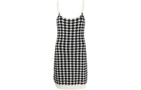 MIU MIU Houndstooth Sleeveless Knitted Dress