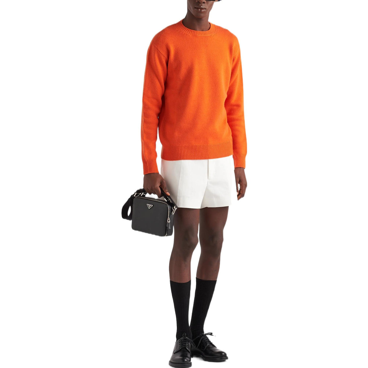 PRADA Cashmere Sweaters Men Orange