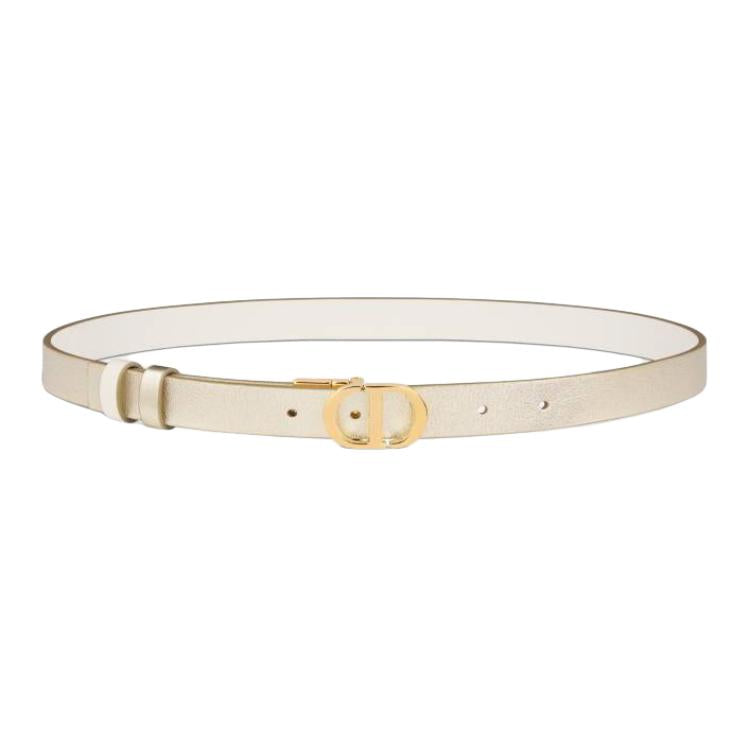 DIOR Calfskin Leather Belts Unisex White Width: 2cm