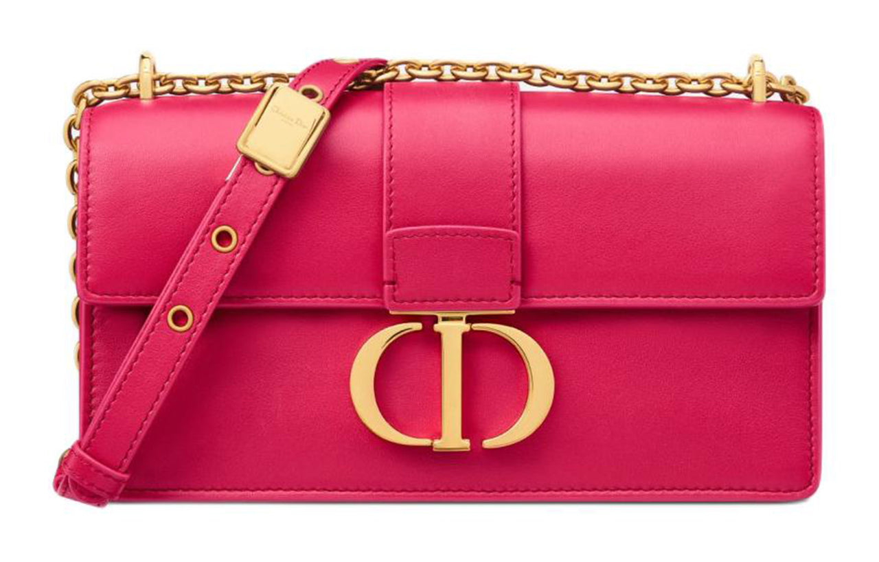 DIOR 30 Montaigne Calfskin Shoulder Bag Crossbody Bag Women's Passion Pink