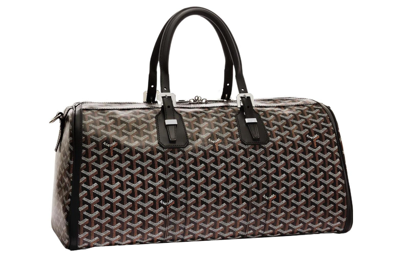 GOYARD Canvas With Leather Shoulder Bag Crossbody Bag Handbag Travel Bag Unisex Black