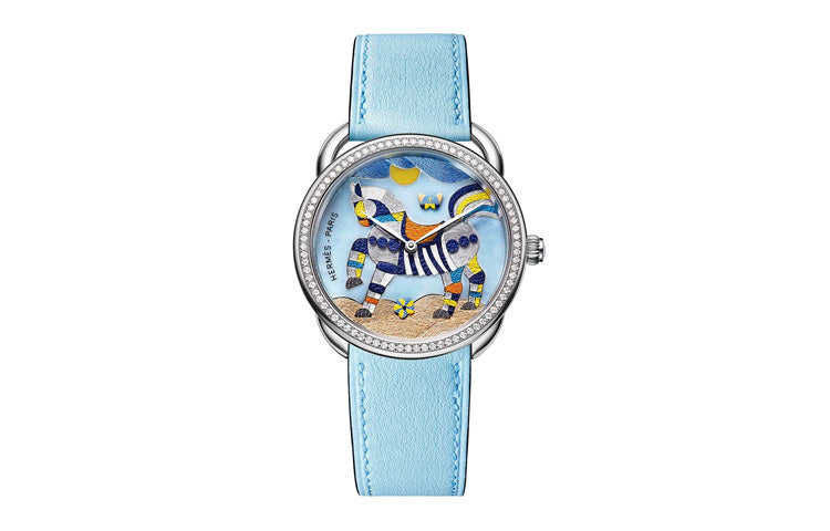 HERMES Arceau Collection Wrist Watch Automatic Mechanical Movement 38mm Blue Dial Men's Watches