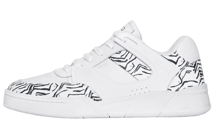 CELINE CT 07 Low Top Stylish Skateboarding Shoes Men's White