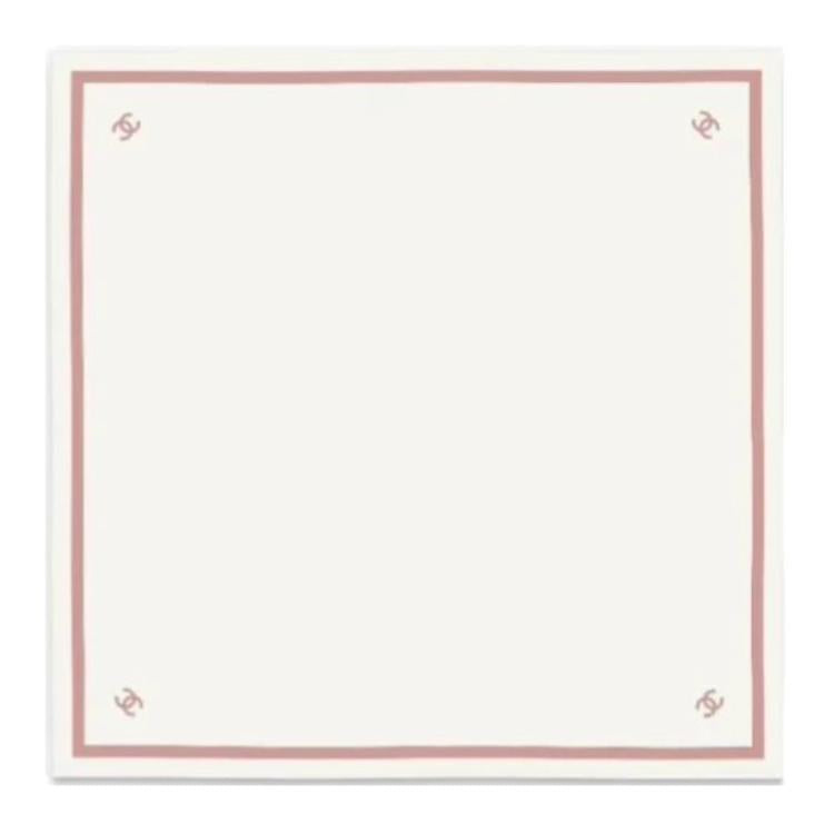 CHANEL - Silk Scarves Unisex White