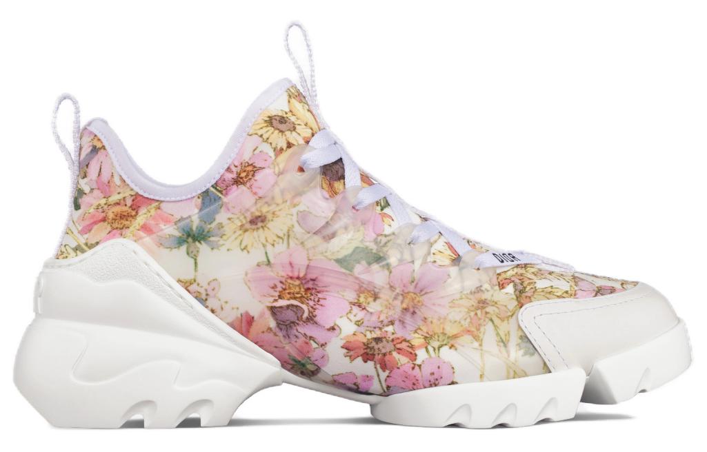 DIOR D-Connect Low-Top Casual Shoes Women's Pink White