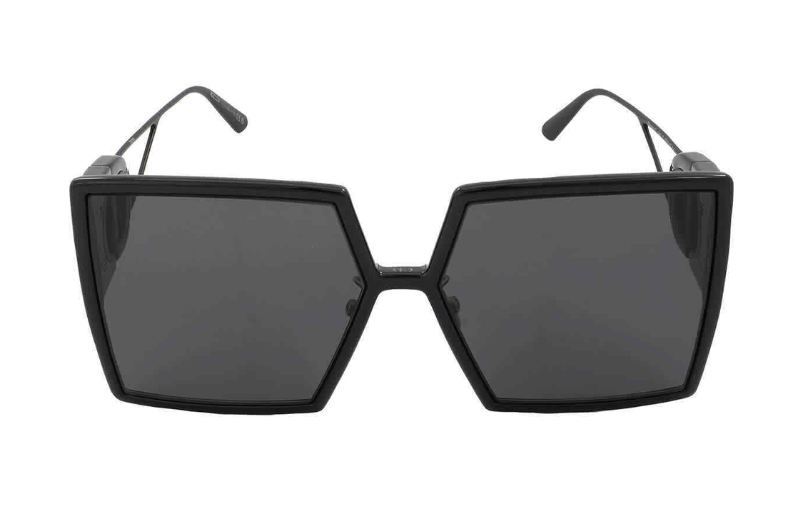 DIOR Acetate Metal Irregular Shape Sunglasses Women's Black