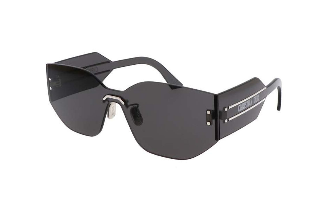 DIOR Acetate Irregular Shape Sunglasses Women's Black