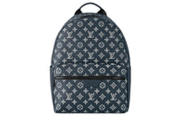 LOUIS VUITTON Monogram Shadow Calfskin Backpack Men's Ink Blue