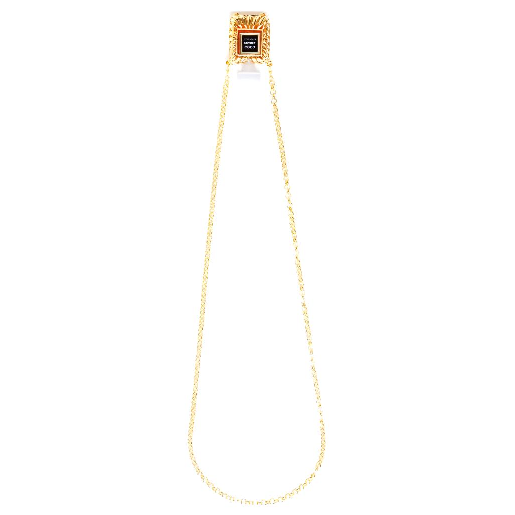 CHANEL 1990 Cc Coco Bottle Pendant Necklace