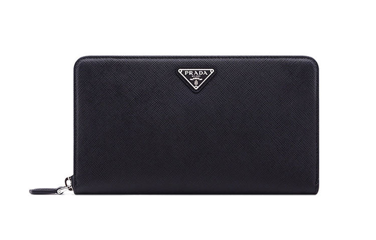 PRADA Cow Leather Wallet Regular Women's Black