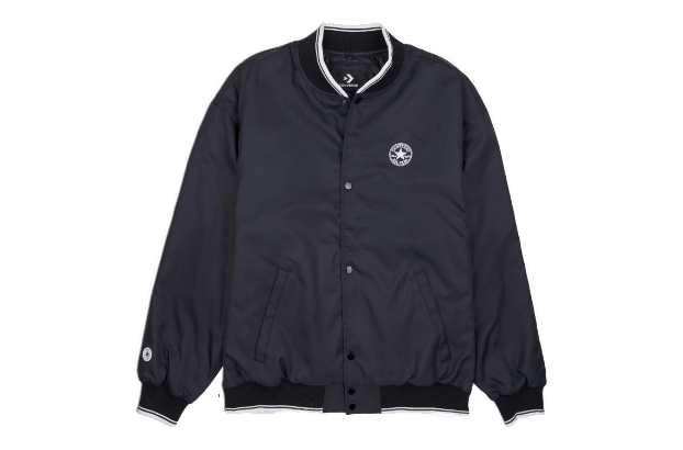 Converse Logo Baseball Jacket Asia Sizing 'Black' 10025987-A01