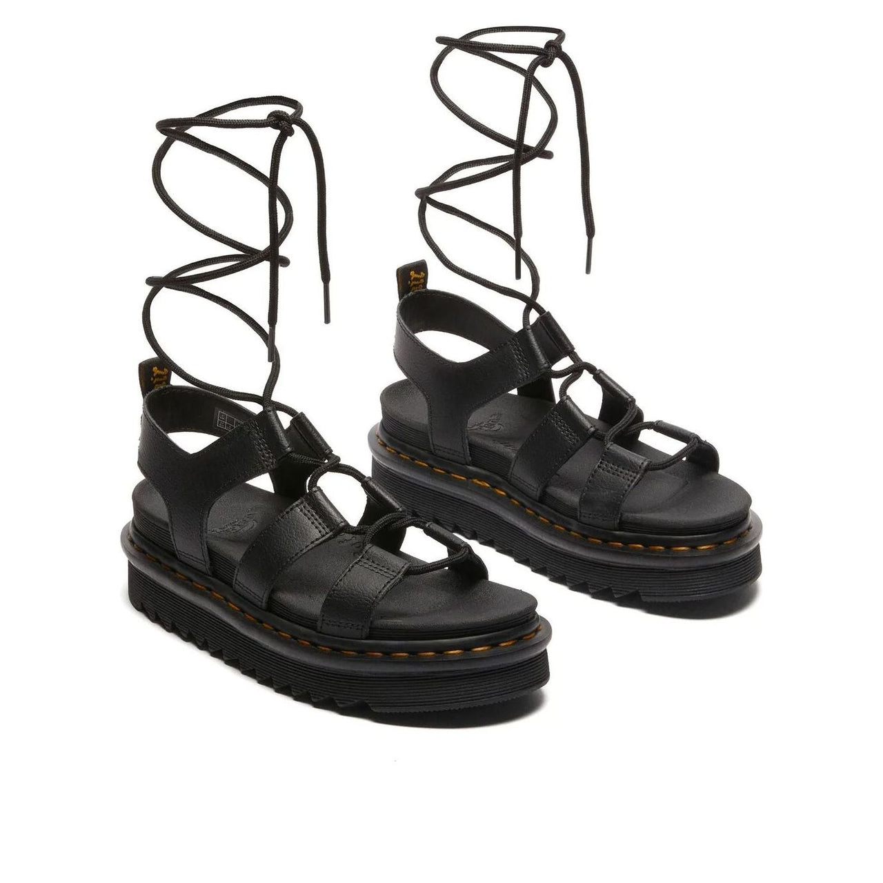 (WMNS) Dr. Martens Nartilla Athena Leather Gladiator Sandals 'Black' 31617001