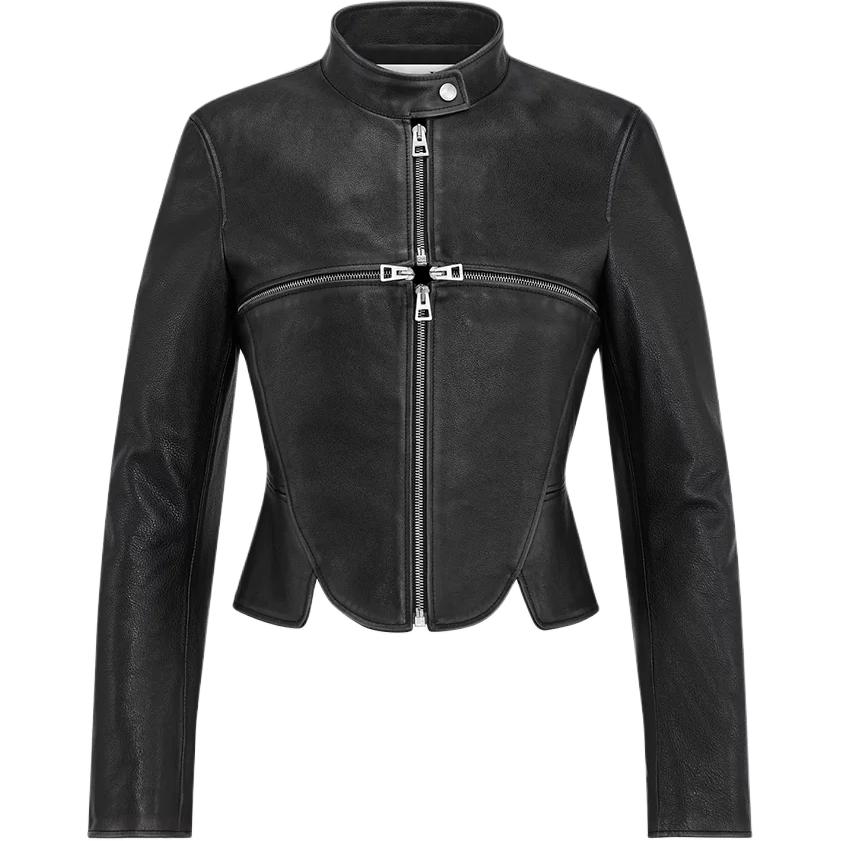 DIOR Leather Jacket Women's Black