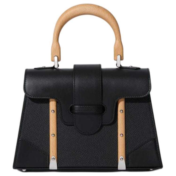 GOYARD Cow Leather Shoulder Bag Crossbody Bag Handbag Mini Women's Black