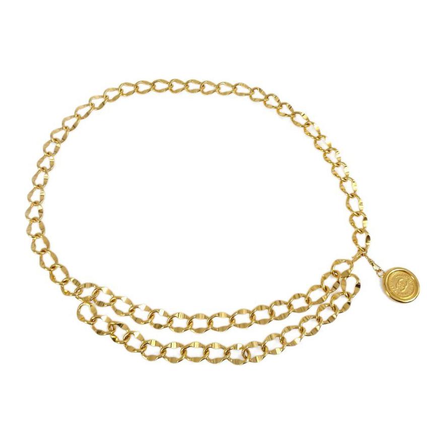 CHANEL 1980 1990s Cc Mark Coin Chain Belt