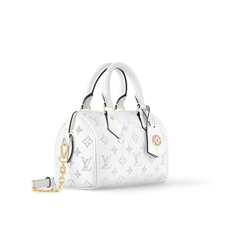 LOUIS VUITTON SpeedyBandoulière Smooth Calf Leather Shoulder Bag, Crossbody Bag, Handbag Women's White