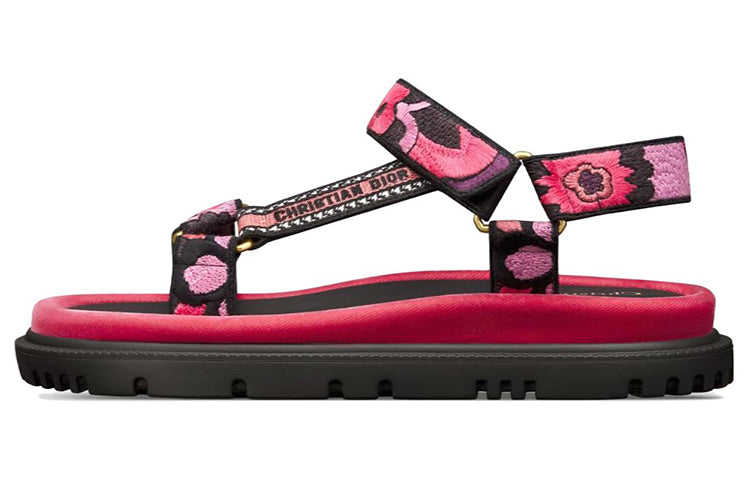 DIOR Dioriviera D Wave Stylish Sandal Women's Black Pink