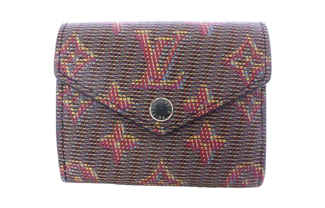 LOUIS VUITTON Calfskin Wallet Women's Brown