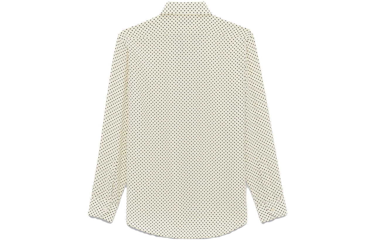 SAINT LAURENT Dotted Long-Sleeved Shirt