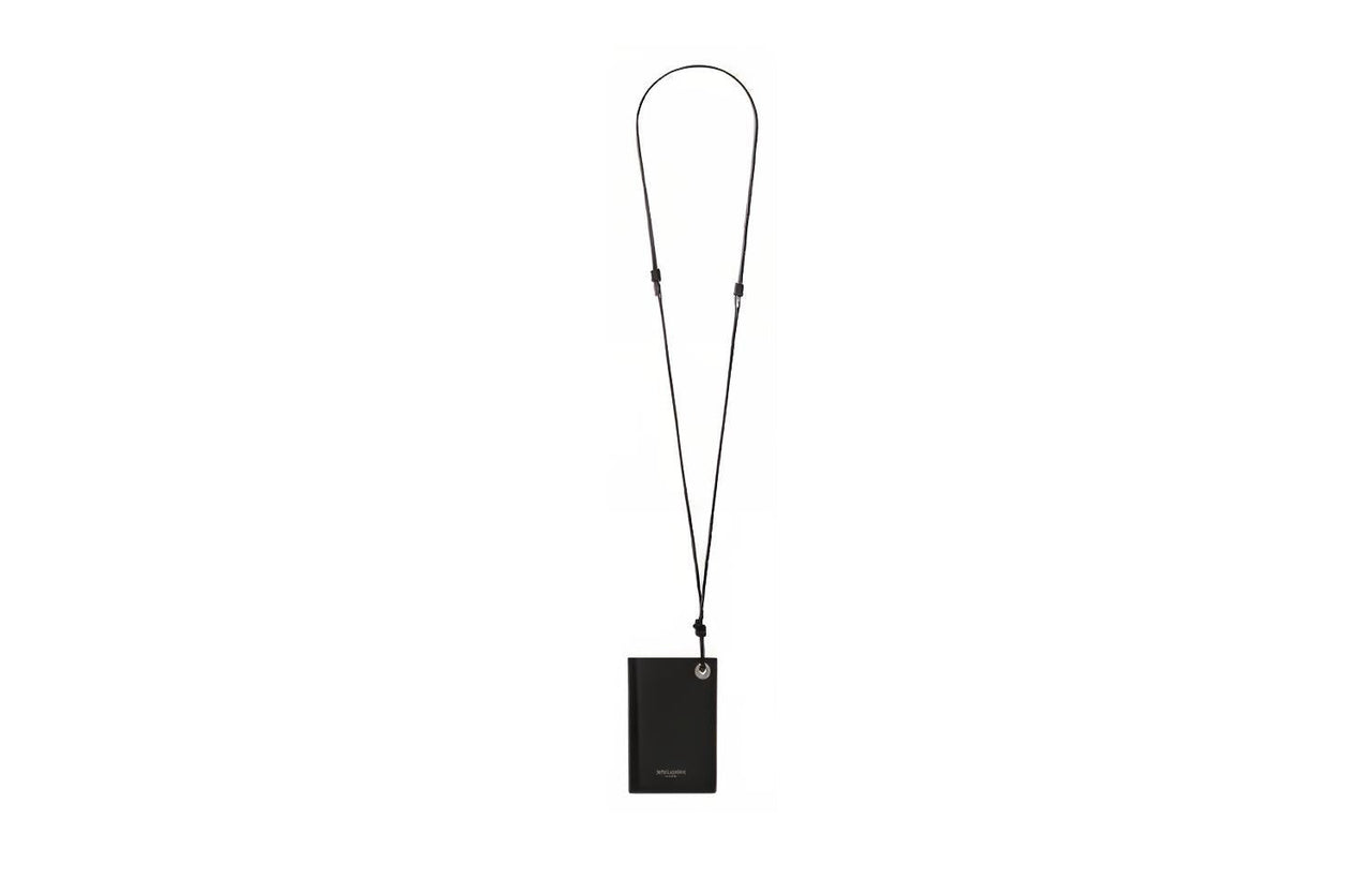 SAINT LAURENT Calfskin Card Holder Men's Black