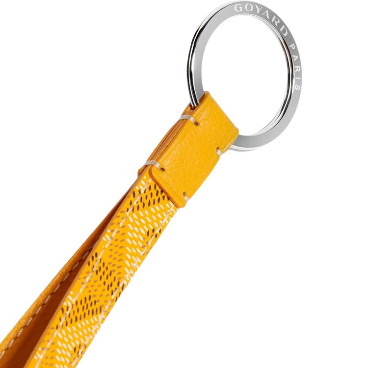 GOYARD Canvas With Calfskin Keychain Bag Accessory Unisex Yellow