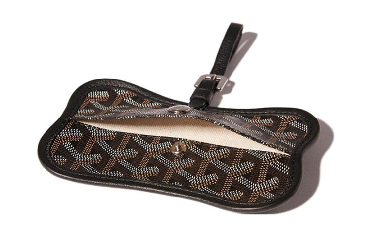 GOYARD Chien Gris Canvas With Leather Pet Bag Merch Unisex Black