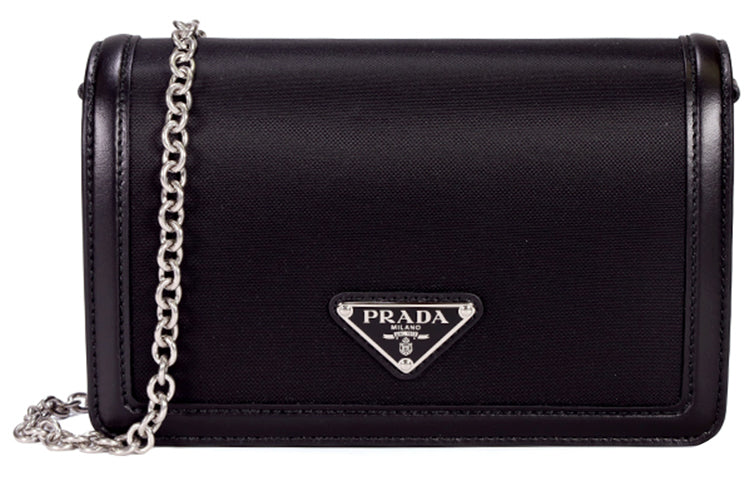 PRADA Cow Leather Crossbody Bag, Shoulder Bag Women's Black