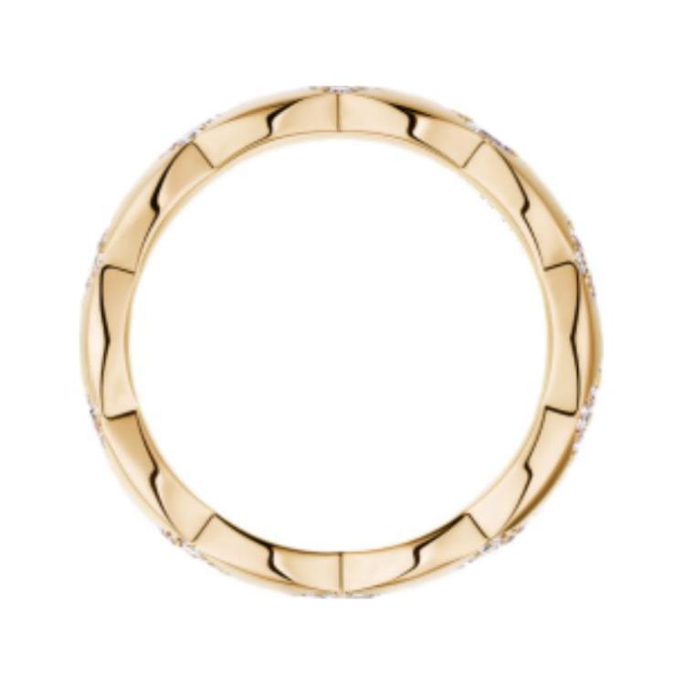 CHANEL 18K Gold Rings Unisex Beige